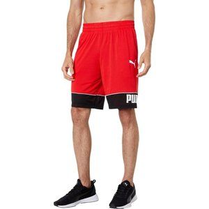 PUMA Mens Small Full Court Shorts High-Risk Red NEW